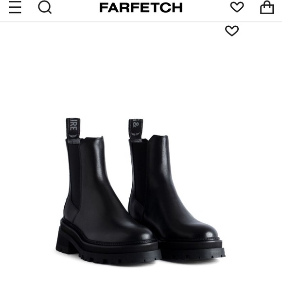 NWT Zadig and & Voltaire Ride Leather Chelsea platform Boots silver wings charm - Picture 3 of 16